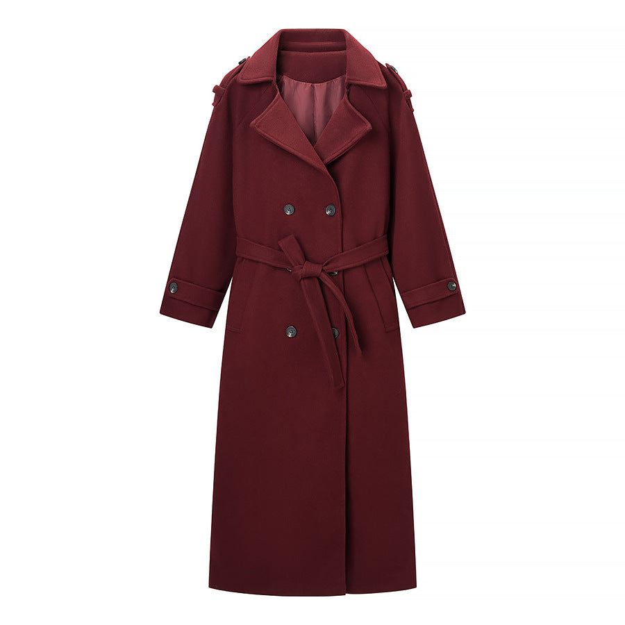 Manteau trench élégant pour femmes avec ceinture et patte de boutonnage double Chic & Stil