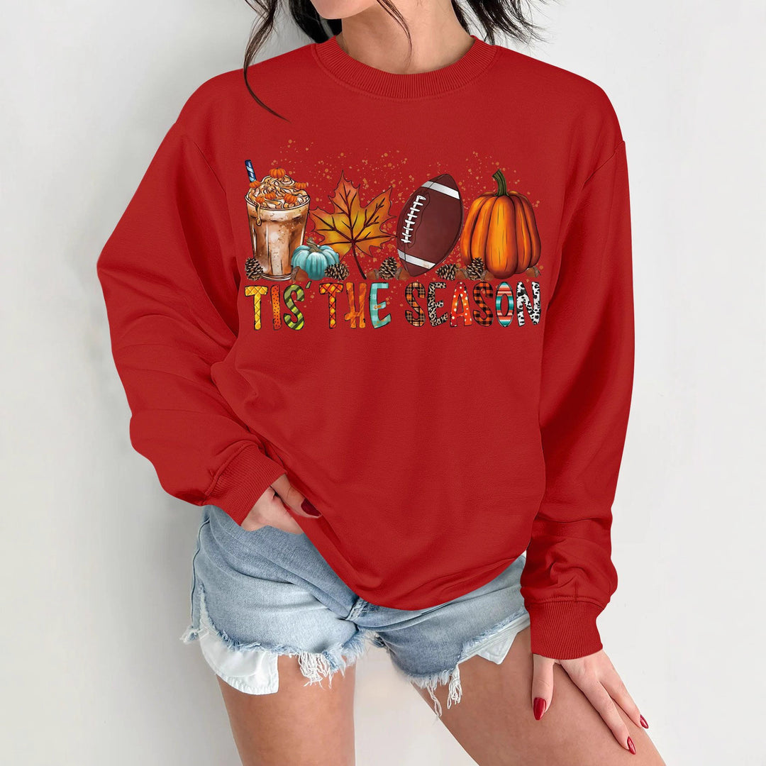 Sweat-shirt pour femmes avec motif automnal et coupe décontractée Chic & Stil
