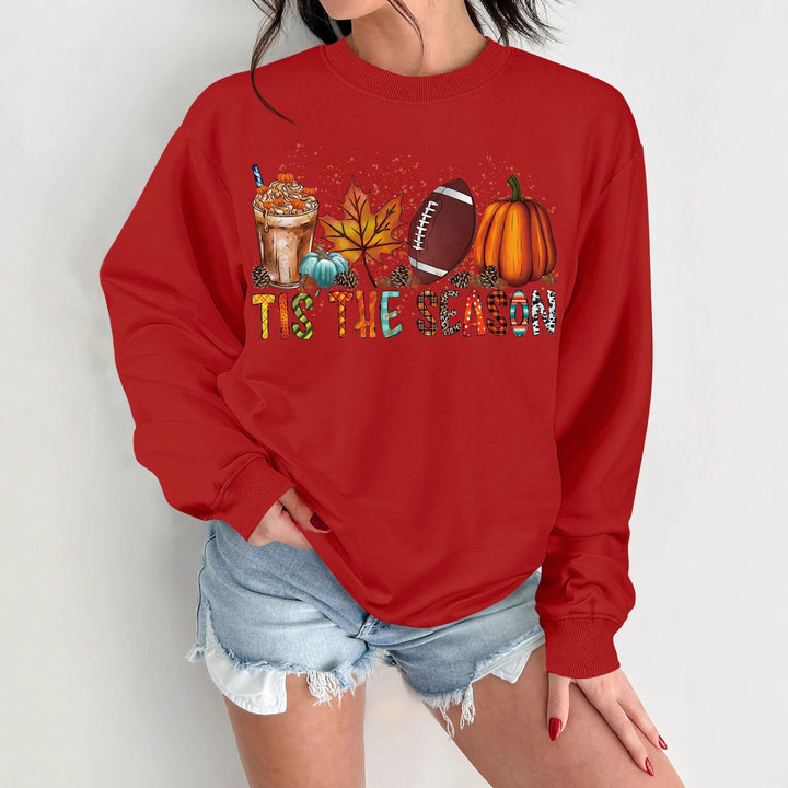 Sweat-shirt pour femmes avec motif automnal et coupe décontractée Chic & Stil