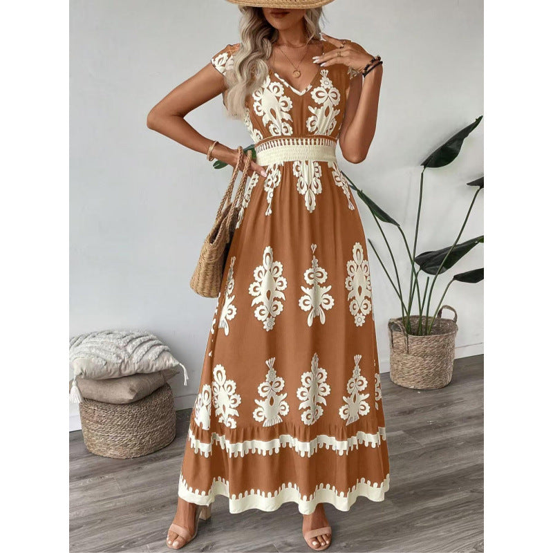 Bohemian maxi dress for women with A-line silhouette Lune London