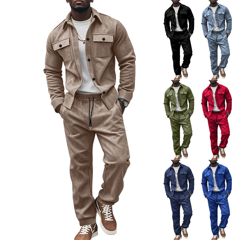 Modern utility jacket for men with practical chest pockets and matching trousers Lune London