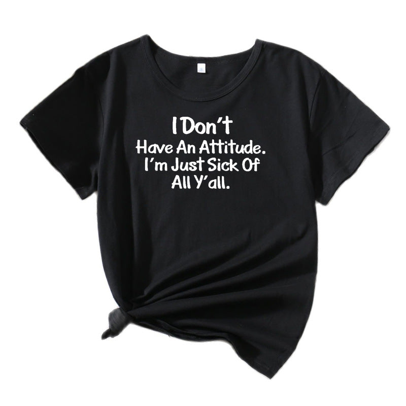 Ladies Casual Attitude Graphic T-Shirt Lune London
