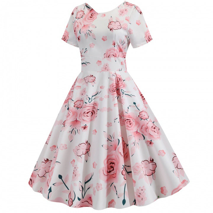 Robe midi femme avec motif floral et coupe flatteuse Chic & Stil
