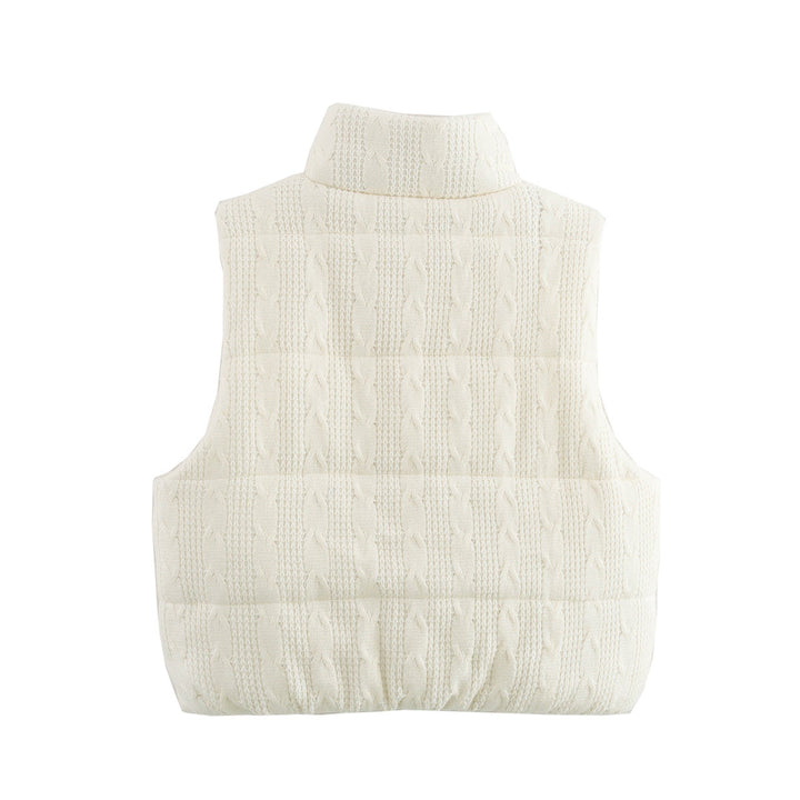 Ladies quilted vest with high-quality knit pattern and practical pockets Lune London