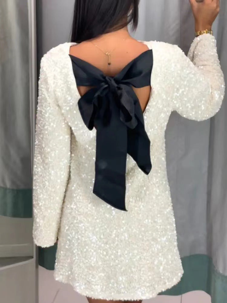 Chic and Stylish Shiny Mini Sequin Dress