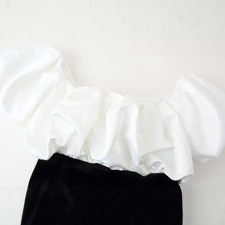 Maxi dress for women with voluminous ruffle details and an elegant cut Lune London