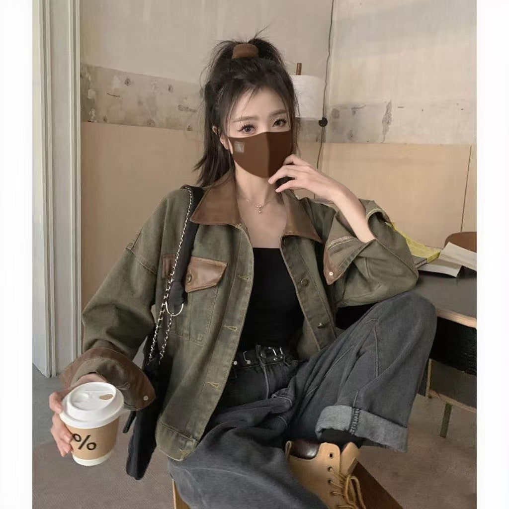 Veste utilitaire pour femmes avec accents en cuir Chic & Stil