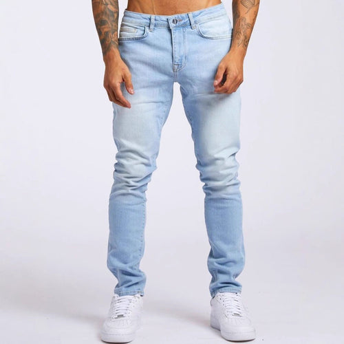 Men's Slim-Fit Jeans with Elastic Comfort Waistband and Modern Details Lune London