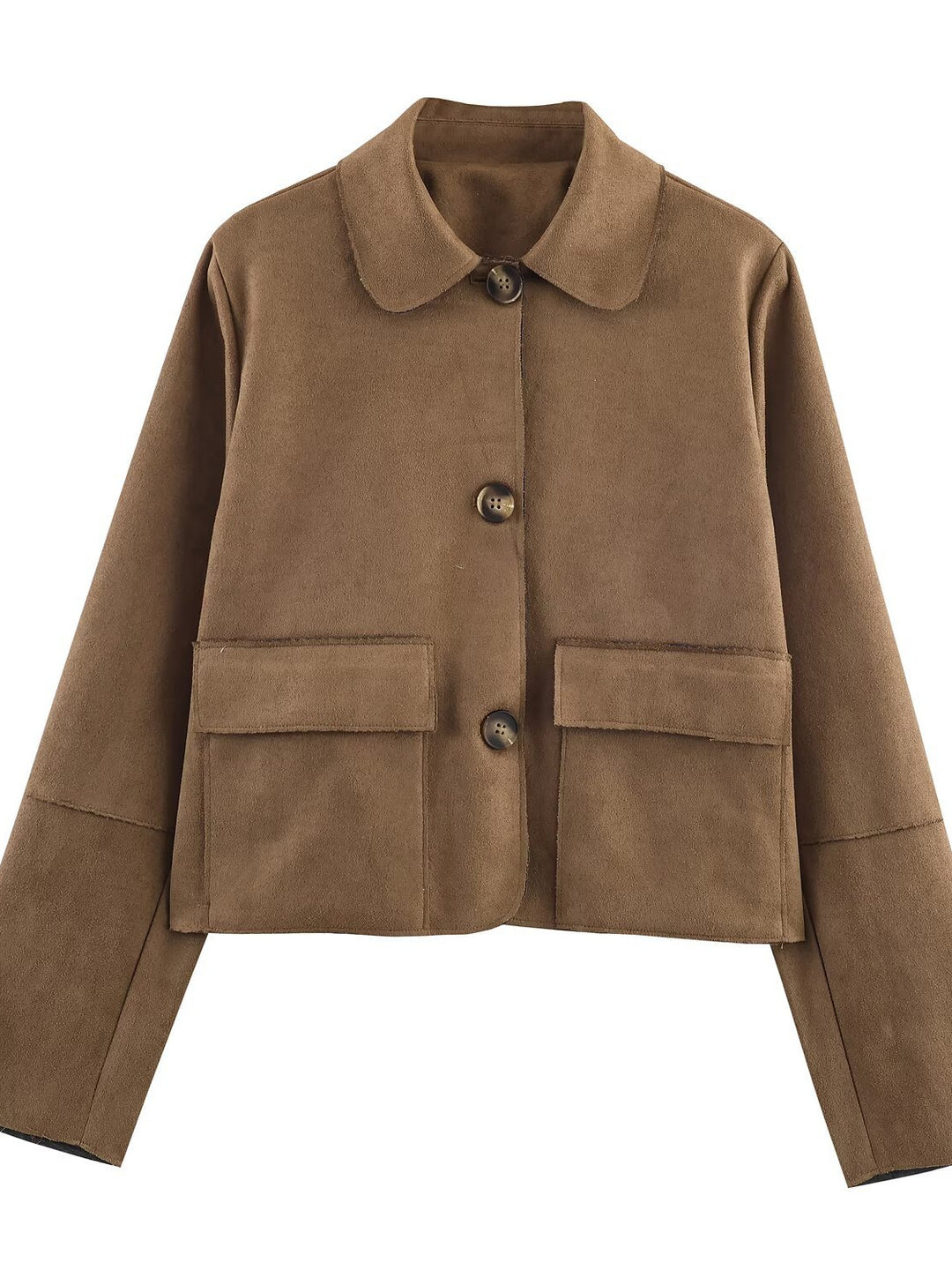 Trendy short jacket for women with practical pockets and discreet collar Lune London
