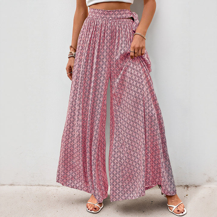 Lune London wide-leg boho printed pants for women