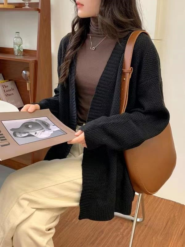 Gilet en tricot décontracté pour femme avec coupe oversize et textures spéciales Chic & Stil