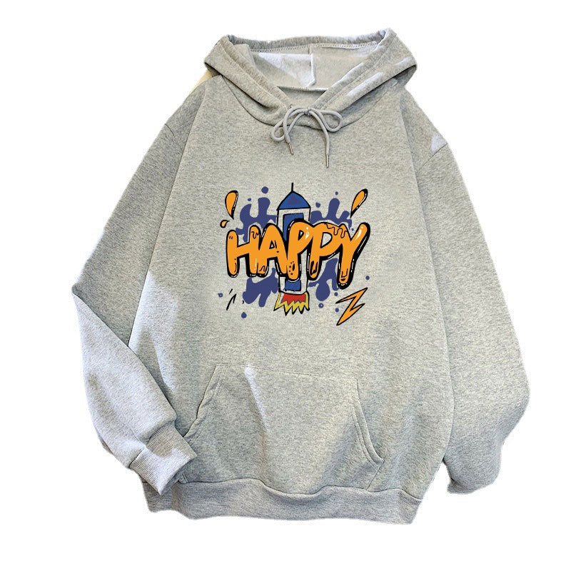 Women’s hooded sweatshirt with cheerful graphic design Chic & Stil