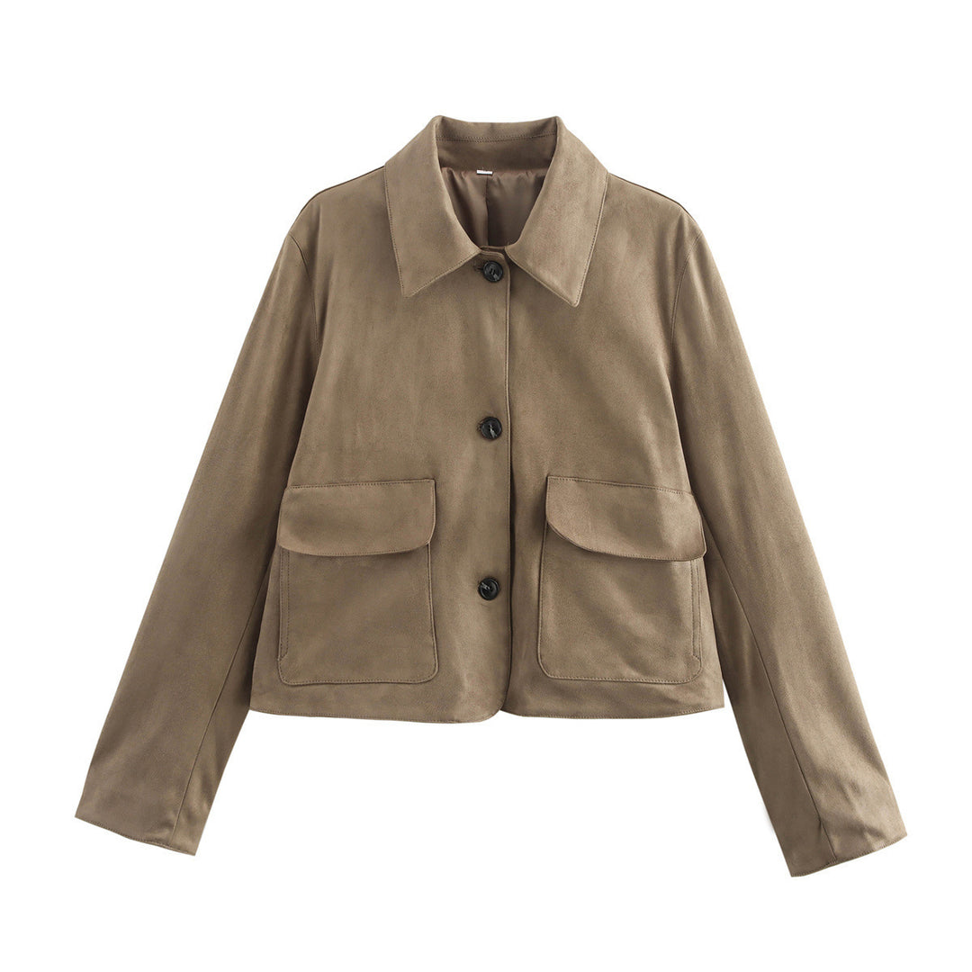 Fashionable short jacket for ladies with practical applied pockets Lune London