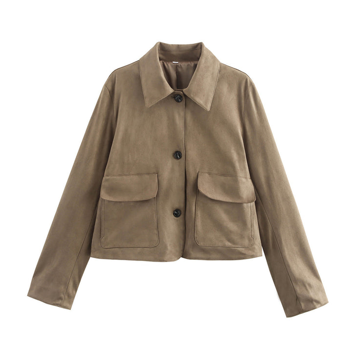 Fashionable short jacket for ladies with practical applied pockets Lune London