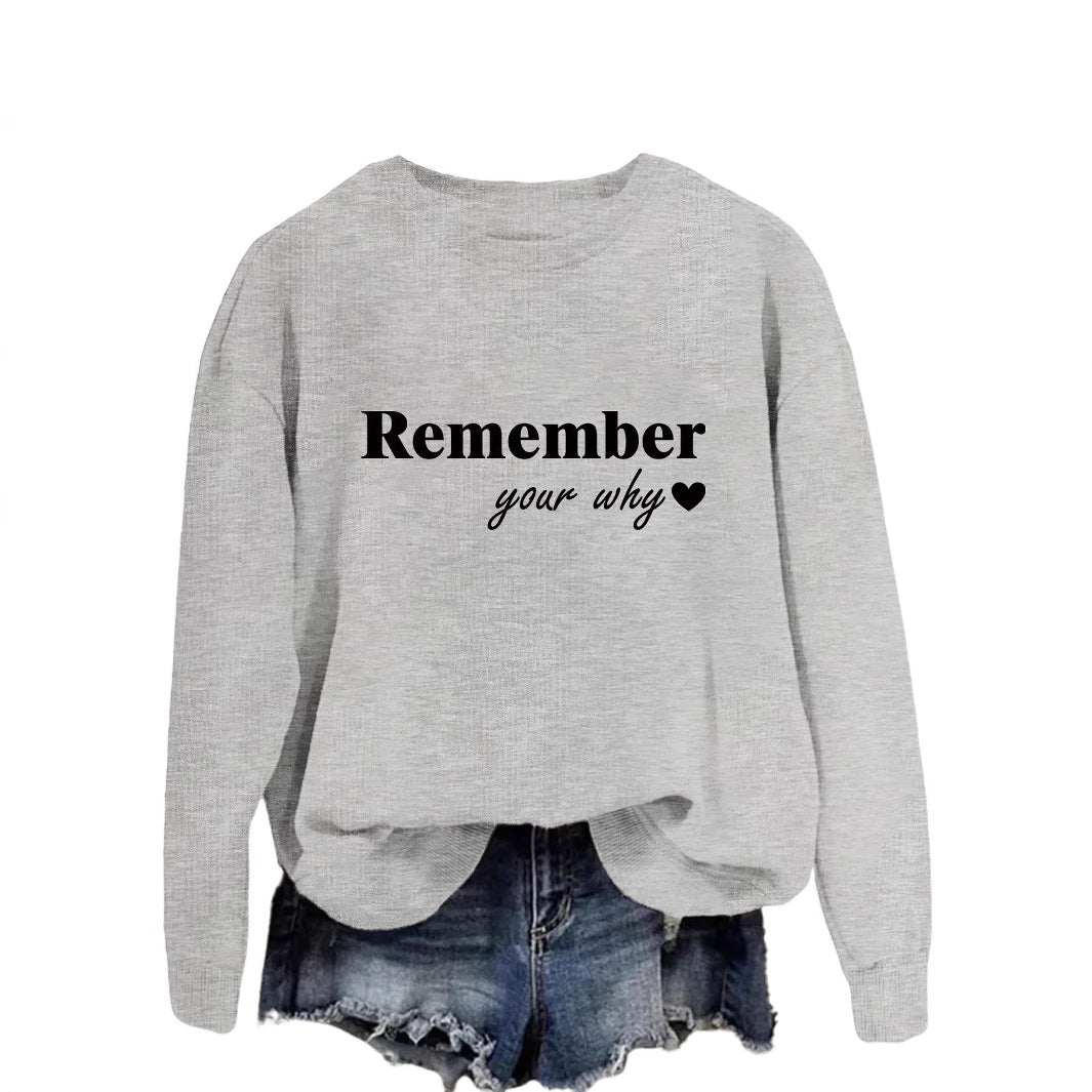 Sweatshirt femme avec impression motivationnelle et coupe décontractée Chic & Stil
