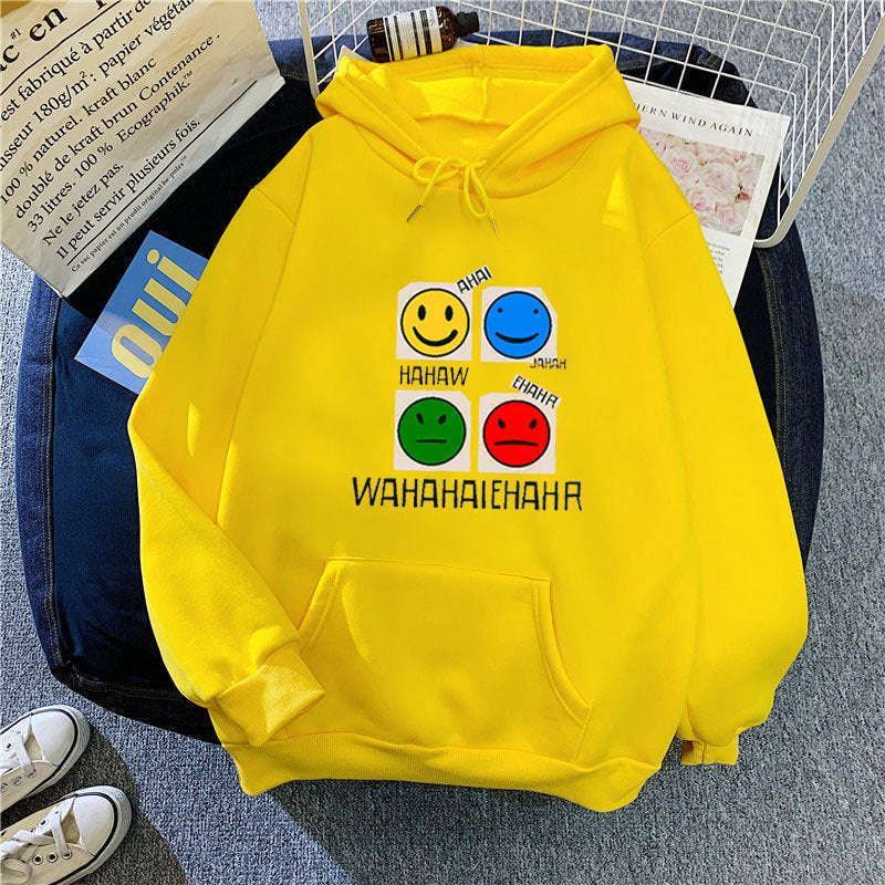 Women’s hoodie with cheerful emoji design Chic & Stil