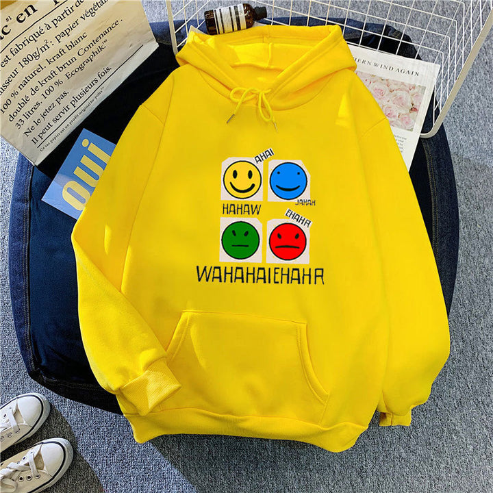 Women’s hoodie with cheerful emoji design Chic & Stil