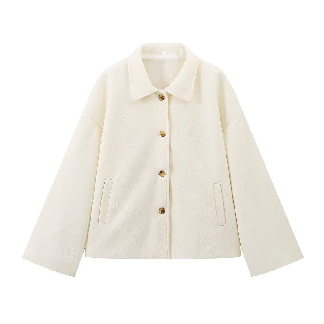 Oversized women's winter jacket with buttons and practical pockets Lune London