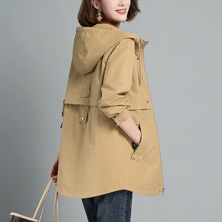 Lune London | Red women's jacket with hood