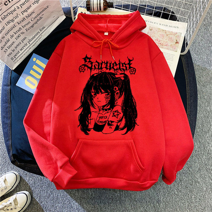 Women's hooded sweatshirt with unique artistic graphic design Chic & Stil
