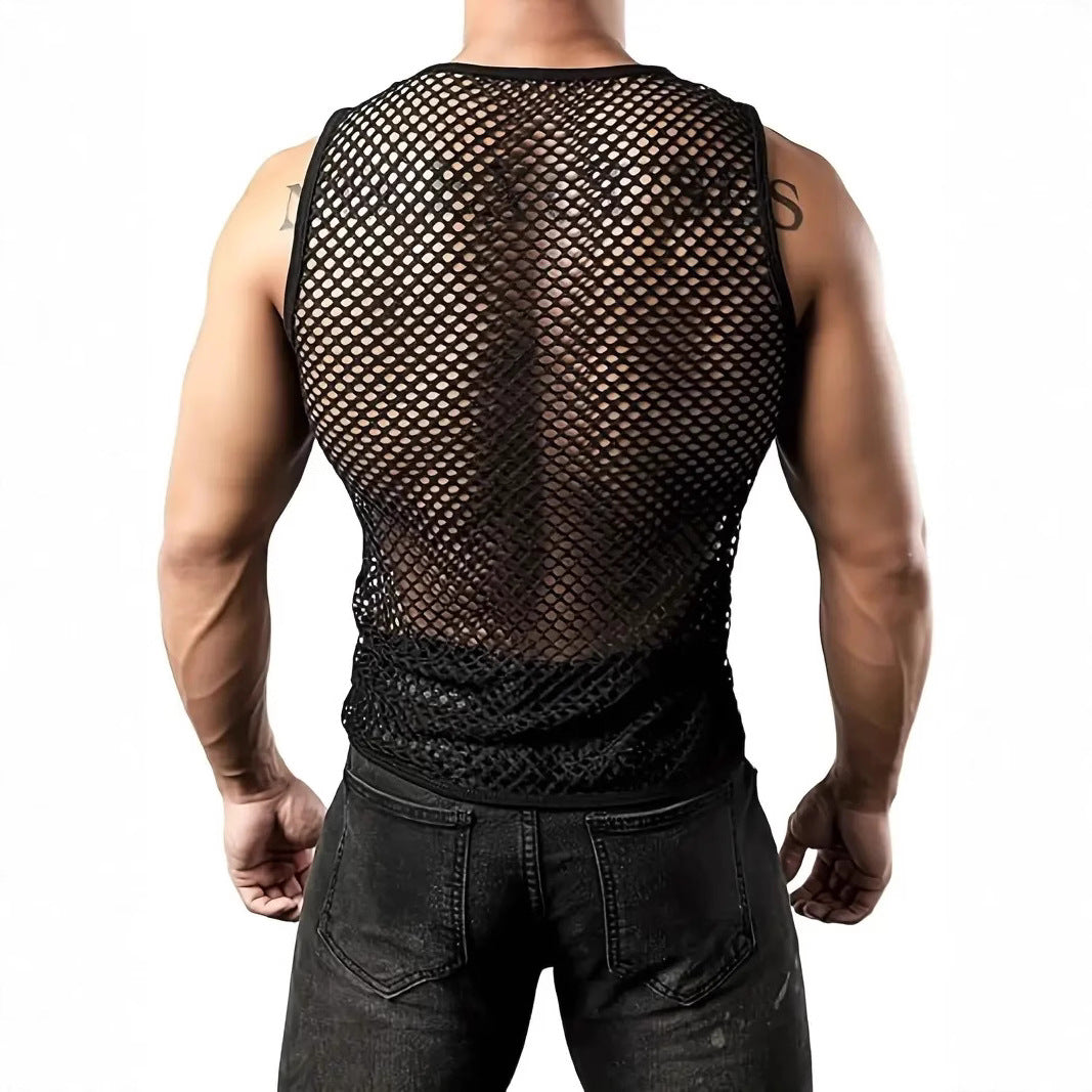 Men's mesh tank top with breathable design and elastic fit Lune London