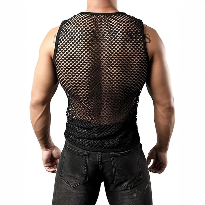 Men's mesh tank top with breathable design and elastic fit Lune London