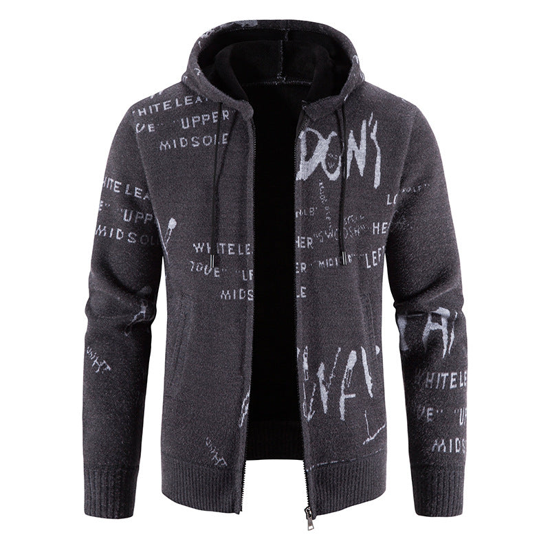 Fashionable men's hoodie with creative print Lune London