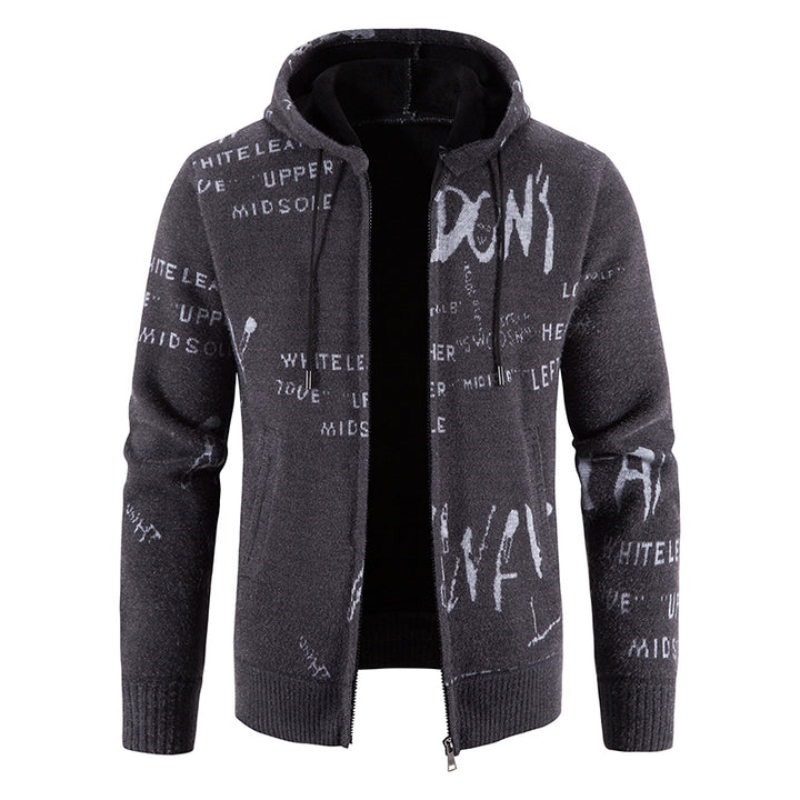Fashionable men's hoodie with creative print Lune London