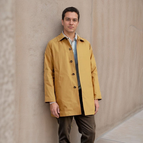 Casual raincoat for men with practical snap buttons and modern fit Lune London
