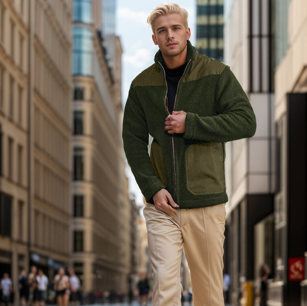 Fleece jacket for men with high-quality inner lining and practical zip pockets Lune London