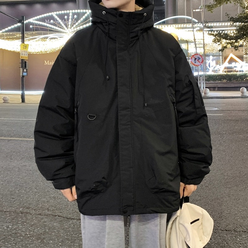 Functional winter jacket for men with insulating padding and adjustable hood Lune London