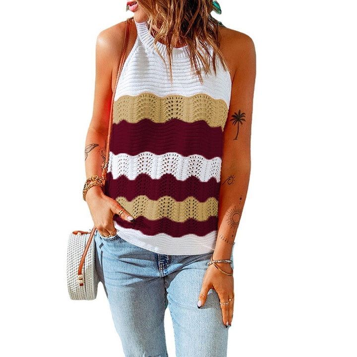 Women Casual Knitted Top with Trendy Color Change Lune London