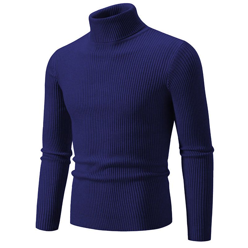 Men's ribbed turtleneck sweater in premium quality Lune London