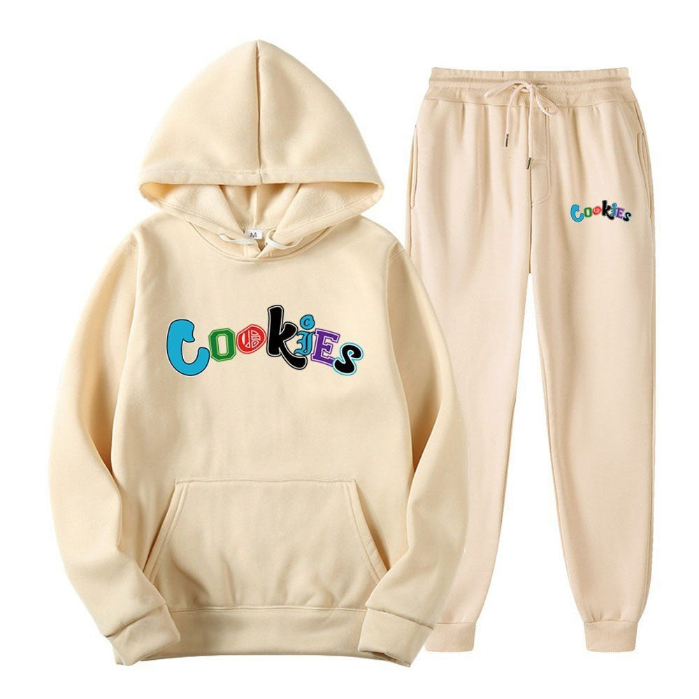 Women's Hoodie and Jogging Pants Set with Colorful Graphic Print Chic & Stil