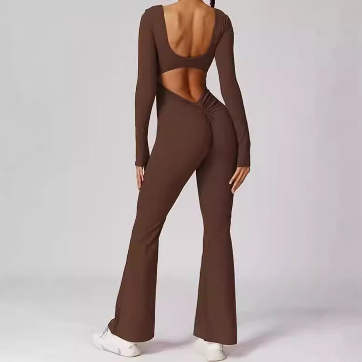 Ladies Long Sleeve Sporty Jumpsuit with Fitted Cut Lune London