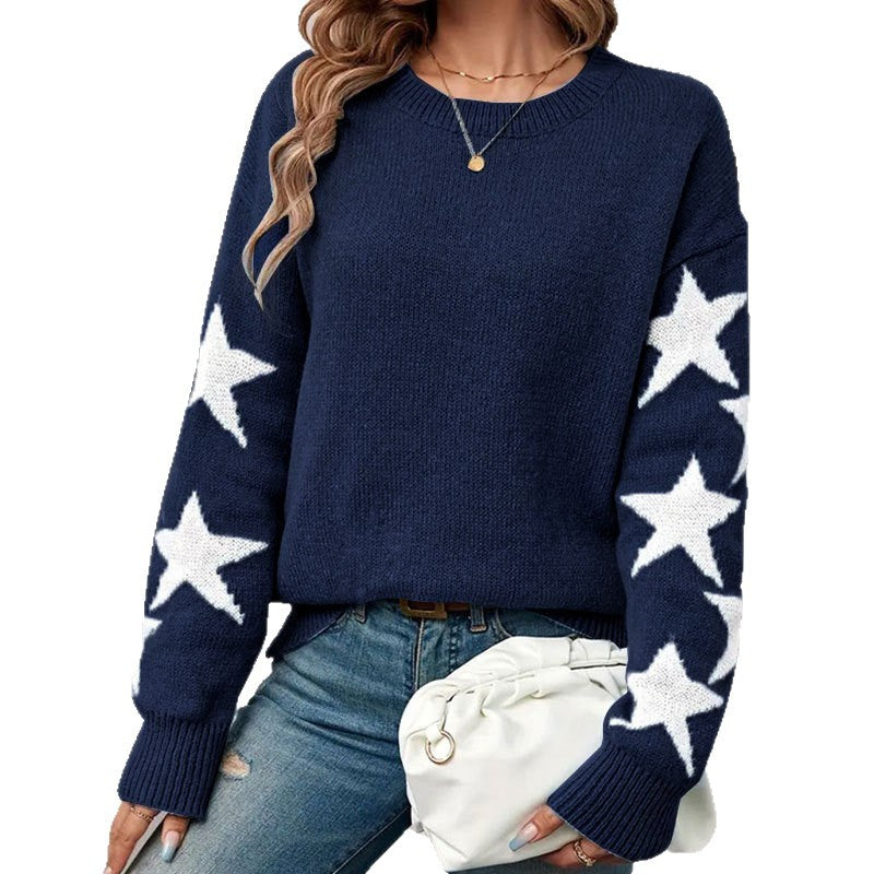 Pull femme avec design en forme d'étoile et détails modernes Chic & Stil