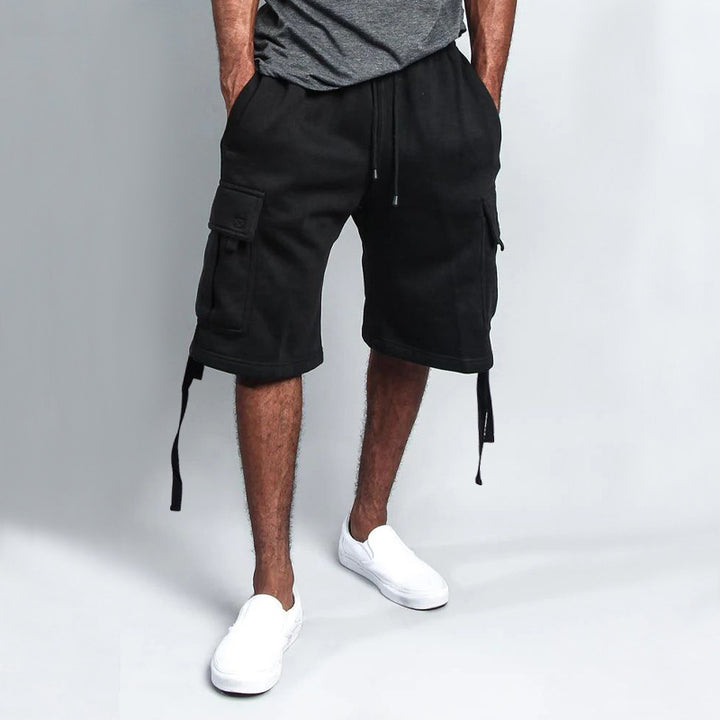 Men's cargo shorts with multiple practical pockets and an elastic waistband Lune London