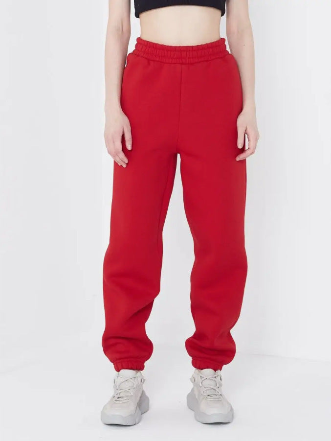 Casual women's jogging pants with elastic waist and edges Lune London
