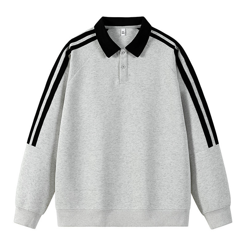Lightweight sporty sweat shirt for men with polo collar Lune London