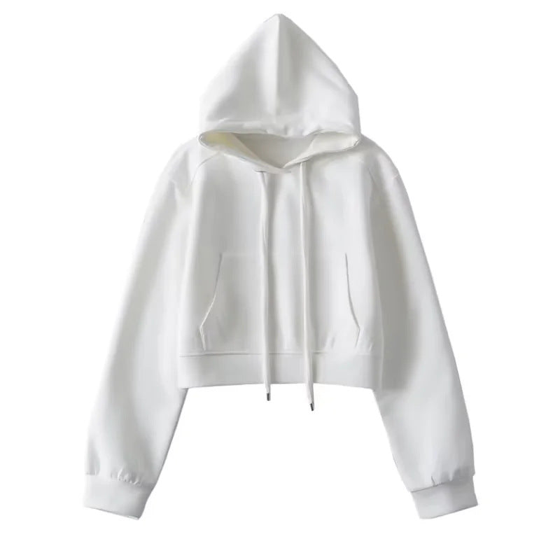 Cropped hoodie for women in sweatshirt material Lune London