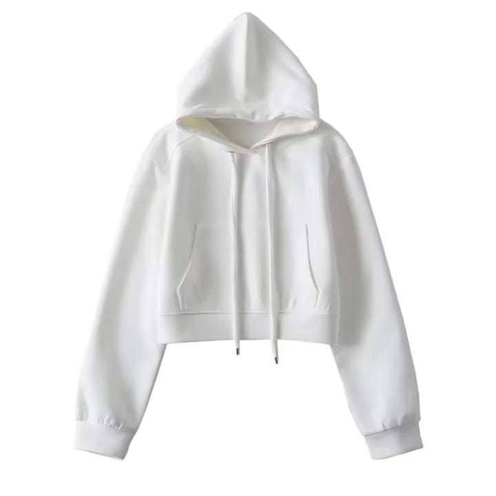 Cropped hoodie for women in sweatshirt material Lune London