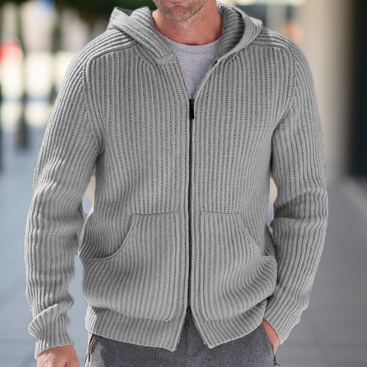 Men's knit hoodie jacket Lune London