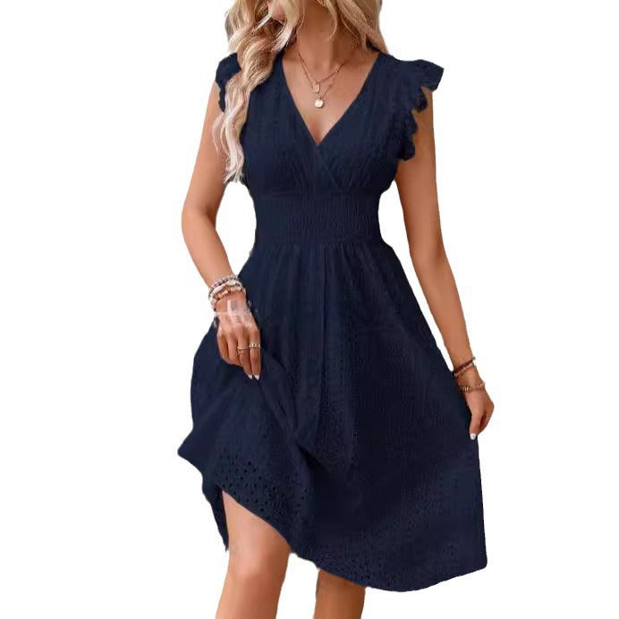 Women’s summer dress with elegant lace sleeves Lune London