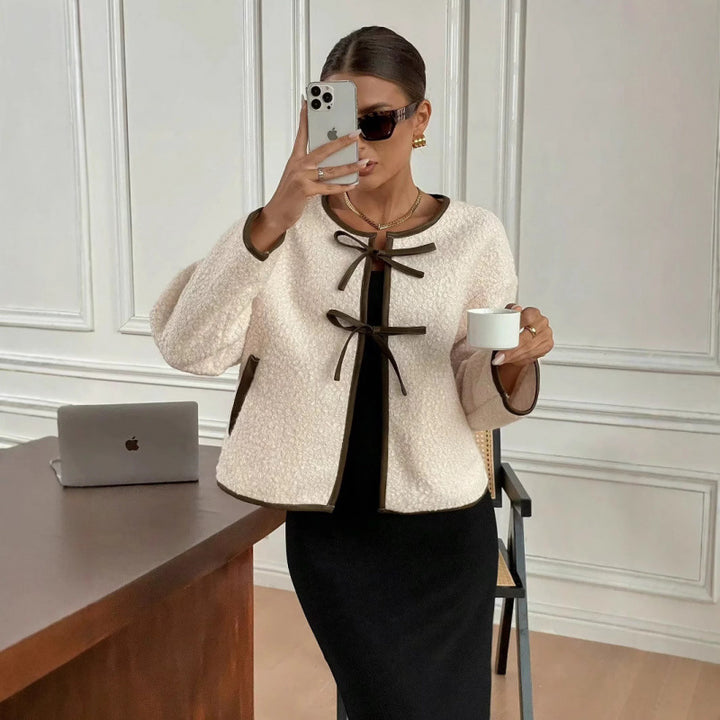 Comfortable fleece jacket for women with stylish sleeves Lune London