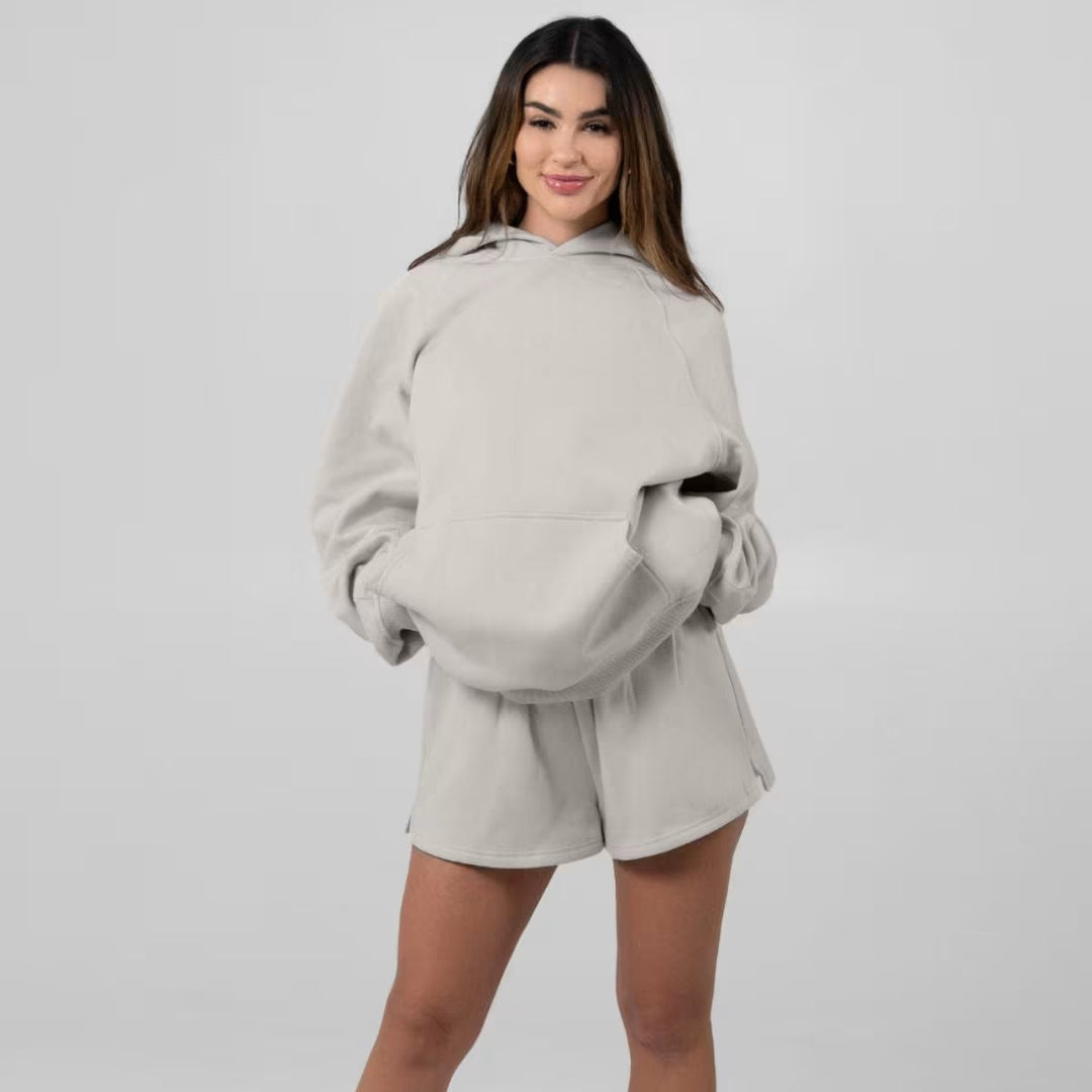 Ladies comfortable hoodie and shorts set Lune London