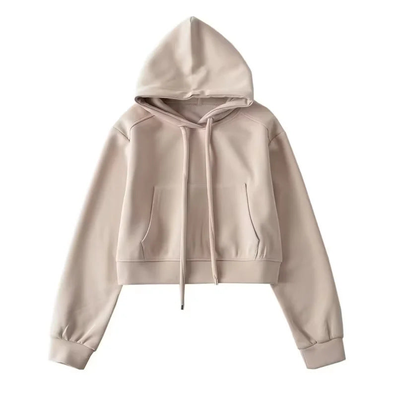 Cropped hoodie for women in sweatshirt material Lune London