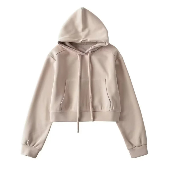 Cropped hoodie for women in sweatshirt material Lune London