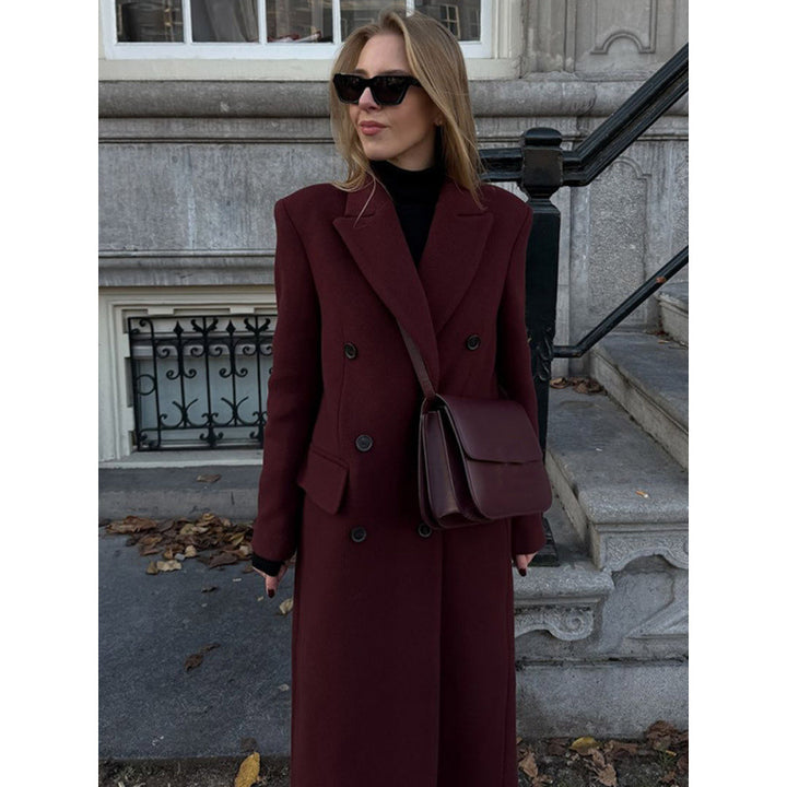 Elegant long wool coat for women Lune London