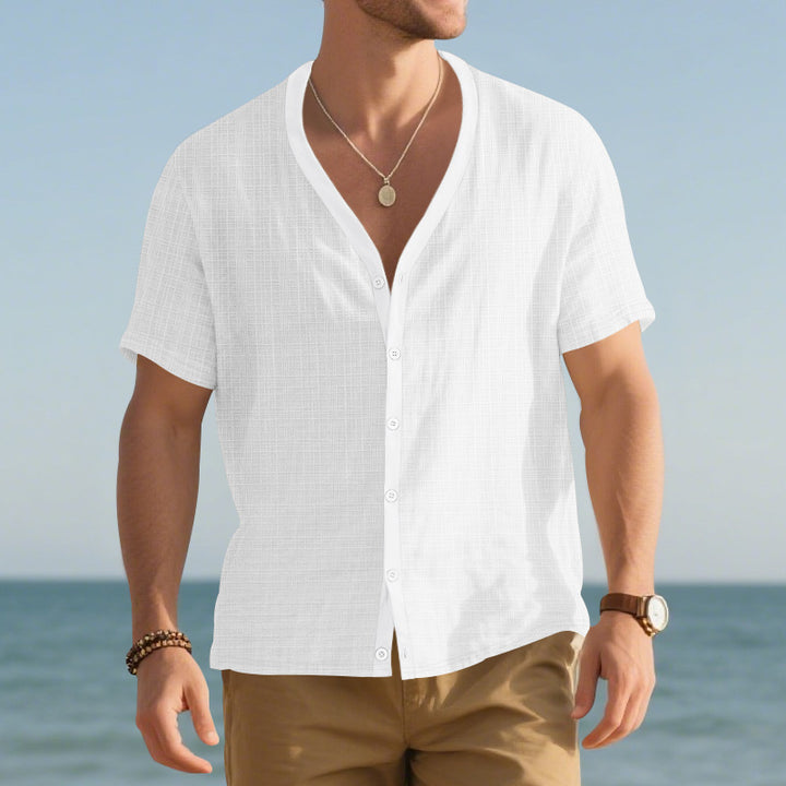 Casual short sleeve shirt for men with textured design Lune London