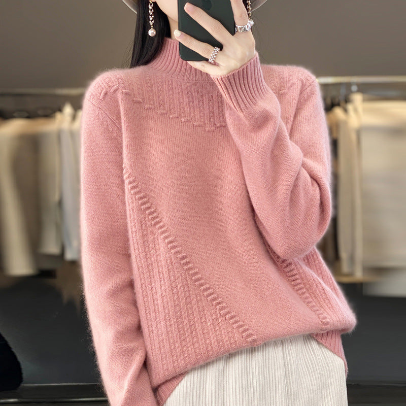 Ladies elegant and comfortable knitted sweater with unique design Chic und Style